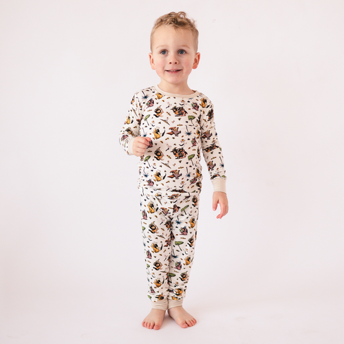 FancyPrince Monster Adventure Kid Bamboo Two-Piece Pajama Set