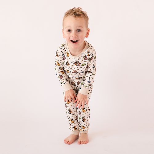 FancyPrince Monster Adventure Kid Bamboo Two-Piece Pajama Set