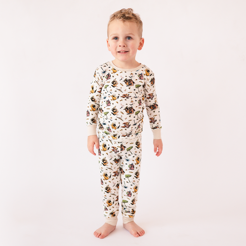 FancyPrince Monster Adventure Kid Bamboo Two-Piece Pajama Set