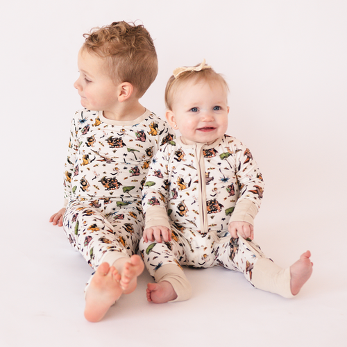 FancyPrince Monster Adventure Kid Bamboo Two-Piece Pajama Set