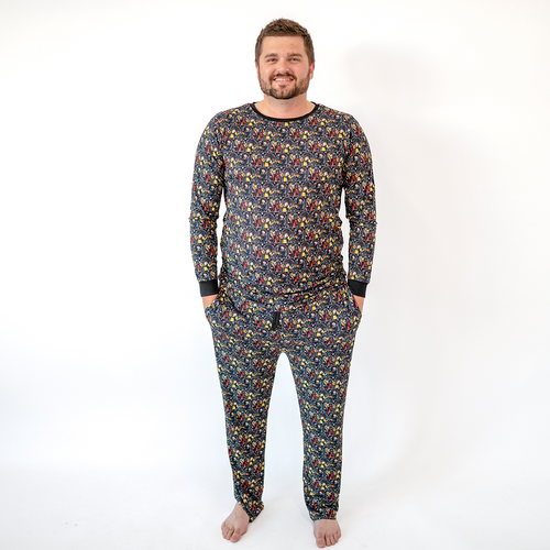 Bear's & Mother's Bear Purple Bamboo Family مطابقة البيجامات