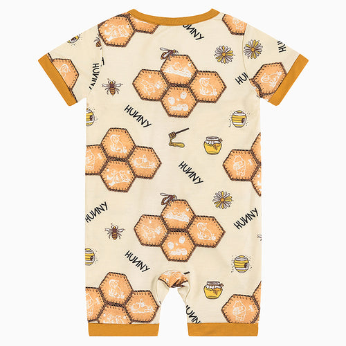 Honey Sweet Bee Bamboo Shorty Romper