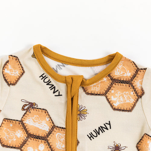 Honey Sweet Bee Bamboo Shorty Romper