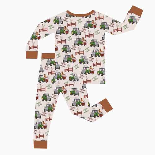 🔥New Deals FancyPrince Animal Car Farm Kid Bamboo Two-Piece Pajama Set