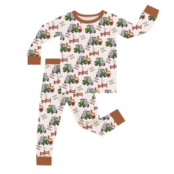 🔥New Deals FancyPrince Animal Car Farm Kid Bamboo Two-Piece Pajama Set