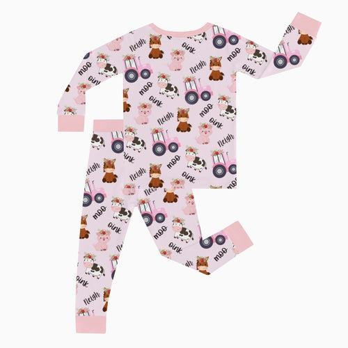 FancyPrince Animal Car Kid Bamboo Two-Piece Pajama Set