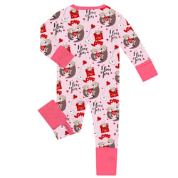 🔥New Deals FancyPrince Valentine's Day Water Sloth Baby Bamboo Zipper Romper Pajamas