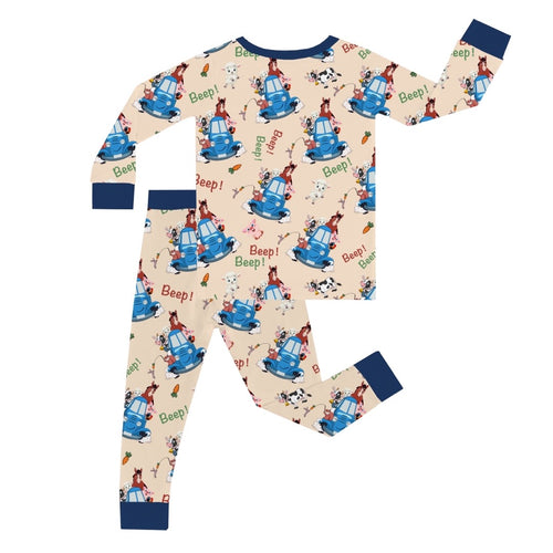 FancyPrince Animal Car Carrot Kid Bamboo Two-Piece Pajama Set