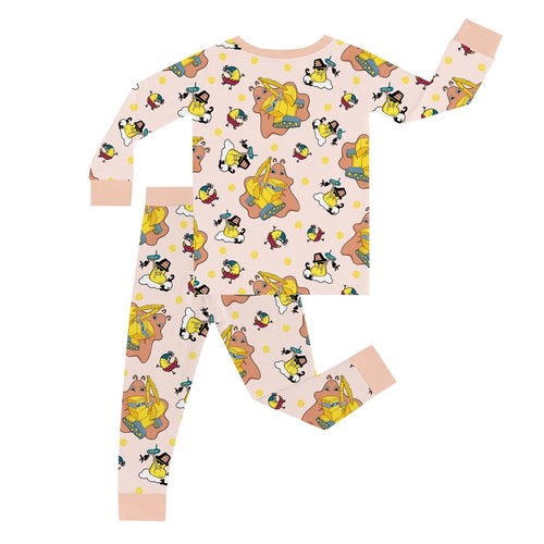 FancyPrince Excavator Print Kid Bamboo Two-Piece Pajama Set