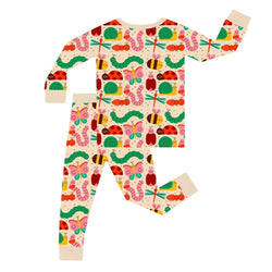 FancyPrince Animal Caterpillar Butterfly Kid Bamboo Two-Piece Pajama Set