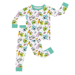 FancyPrince Monster School Kids Bamboo Two-Piece Pajama Set