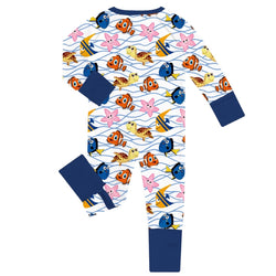 FancyPrince Marine Animals Baby Bamboo Zipper Romper Pajamas