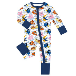 FancyPrince Marine Animals Baby Bamboo Zipper Romper Pajamas