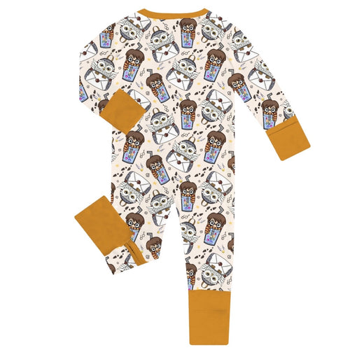 FancyPrince Magic School Admission Letter Bamboo Zipper Romper Pajamas