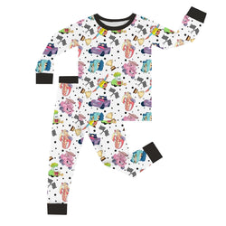 FancyPrince Car Flag Kid Bamboo Two-Piece Pajama Set