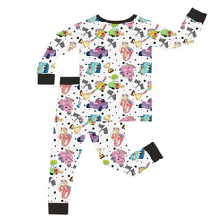 FancyPrince Car Flag Kid Bamboo Two-Piece Pajama Set