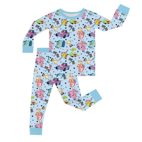 FancyPrince Car Flag Kid Bamboo Two-Piece Pajama Set