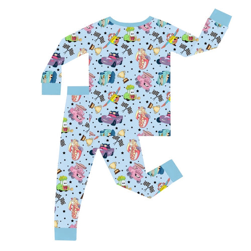 FancyPrince Car Flag Kid Bamboo Two-Piece Pajama Set