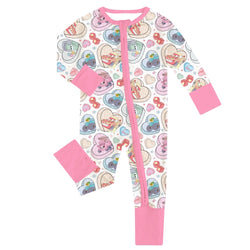 FancyPrince Valentine's Day Cars Baby Bamboo Zipper Romper Pajamas