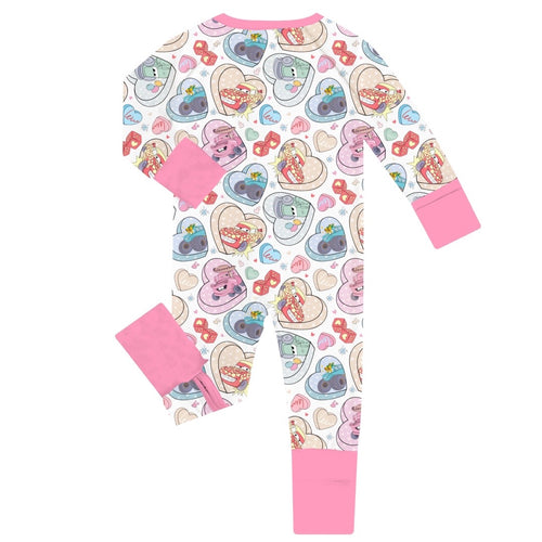 FancyPrince Valentine's Day Cars Baby Bamboo Zipper Romper Pajamas