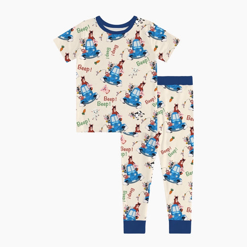 FancyPrince Animal Car Carrot Bamboo Short Sleeves Long Pants Two-Piece Pajama Set