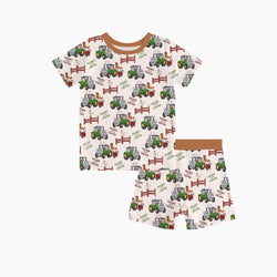 FancyPrince Animal Car Farm Kids Bamboo Short Two-Piece Pajama Set