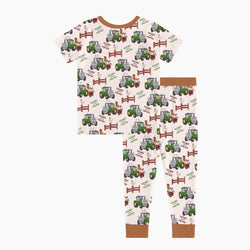 FancyPrince Animal Car Farm Bamboo Short Sleeve Long Pant Two-Piece Pajama Set