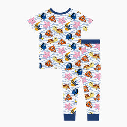 FancyPrince Marine Animals Kids Bamboo Short Sleeves Long Pants Two-Piece Pajama Set