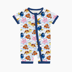 FancyPrince Marine Animals Baby Bamboo Short Zipper Romper Pajamas