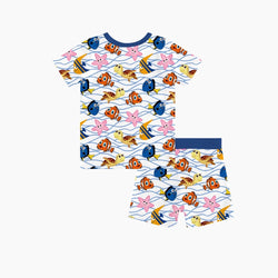 FancyPrince Marine Animals Kids Bamboo Short Two-Piece Pajama Set