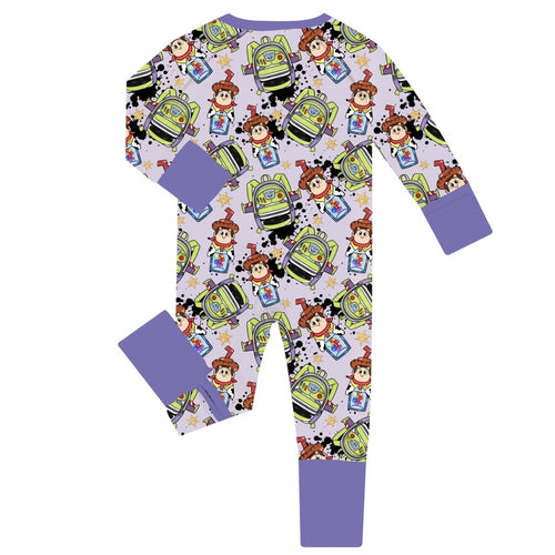 FancyPrince School Western Cowboy Baby Bamboo Zipper Romper Pajamas