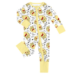 FancyPrince Valentine Bear Love Heart Baby Bamboo Zipper Romper Pajamas