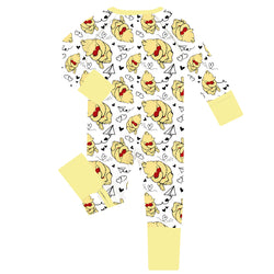 FancyPrince Valentine Bear Love Heart Baby Bamboo Zipper Romper Pajamas