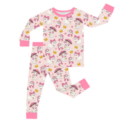 FancyPrince Valentine Umbrella Bow Cat Kid Bamboo Two-Piece Pajama Set