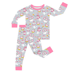 FancyPrince Magic Bow Cat Kid Bamboo Two-Piece Pajama Set