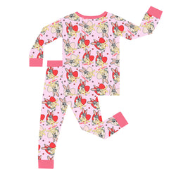 FancyPrince Valentine Bunny Heart Kid Bamboo Two-Piece Pajama Set