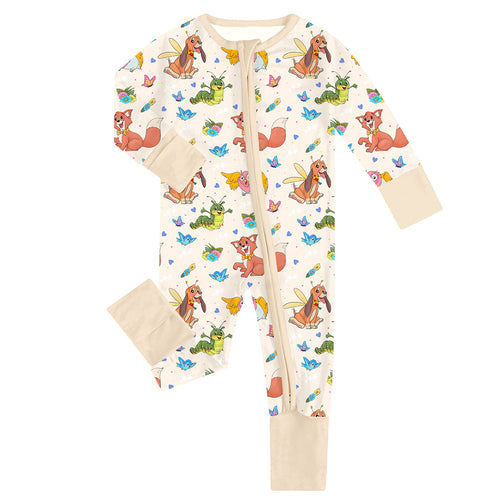 FancyPrince Fox Hound Baby Bamboo Zipper Romper Pajamas