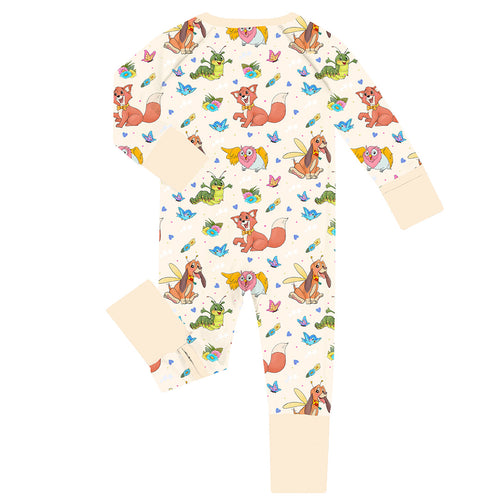 FancyPrince Fox Hound Baby Bamboo Zipper Romper Pajamas