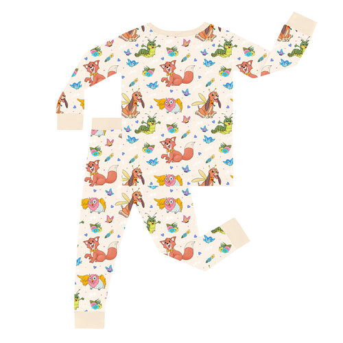 FancyPrince Fox Hound Kid Bamboo Two-Piece Pajama Set