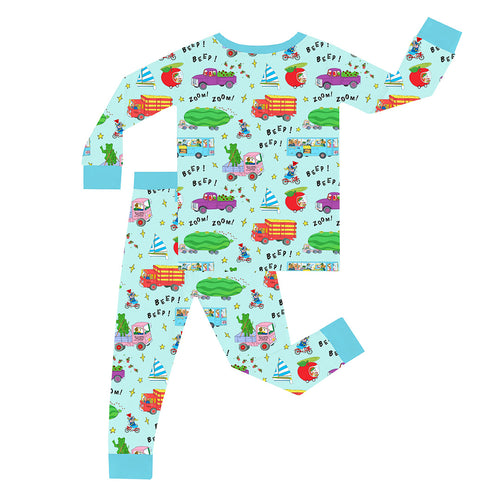 FancyPrince Fruit Transportation Kid Bamboo Two-Piece Pajama Set