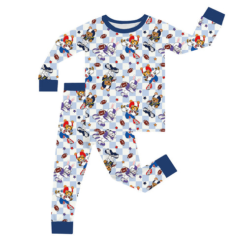 FancyPrince Animal American Football Kid Bamboo Two-Piece Pajama Set