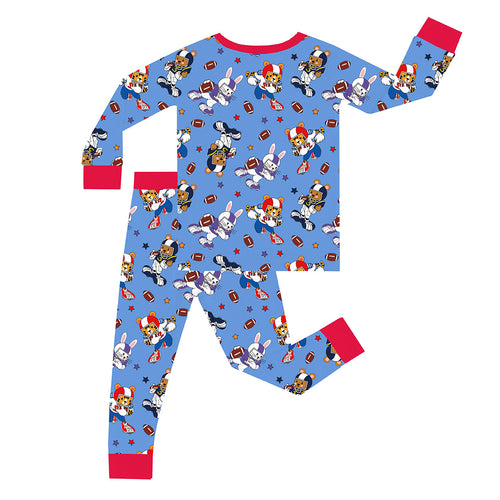 FancyPrince Animal American Football Kid Bamboo Two-Piece Pajama Set