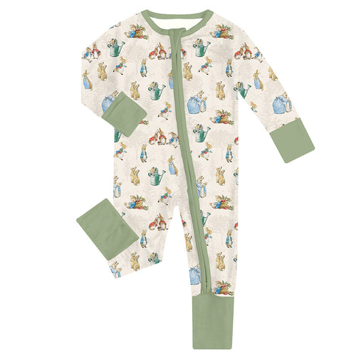 FancyPrince Easter Rabbit Carrot Baby Bamboo Zipper Romper Pajamas