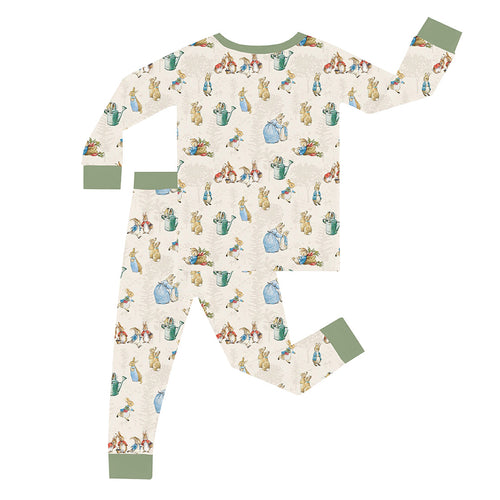 FancyPrince Easter Rabbit Carrot Kid Bamboo Two-Piece Pajama Set