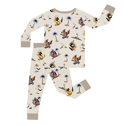 FancyPrince Monster Adventure Kid Bamboo Two-Piece Pajama Set