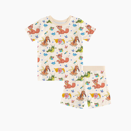 PREORDER FancyPrince Fox Hound Kids Bamboo Short Two-Piece Pajama Set