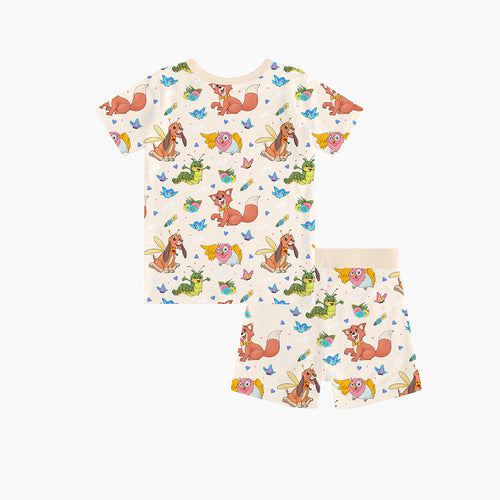 FancyPrince Fox Hound Kids Bamboo Short Two-Piece Pajama Set