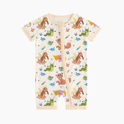 PREORDER FancyPrince Fox Hound Bamboo Short Zipper Romper Pajamas