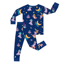 FancyPrince Cartoon Dragon Flying Kid Bamboo Two-Piece Pajama Set