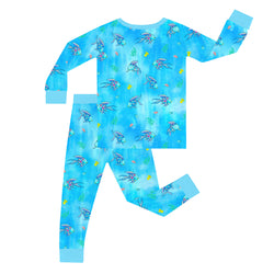 FancyPrince Colorful Fish Kid Bamboo Blue Two-Piece Pajama Set